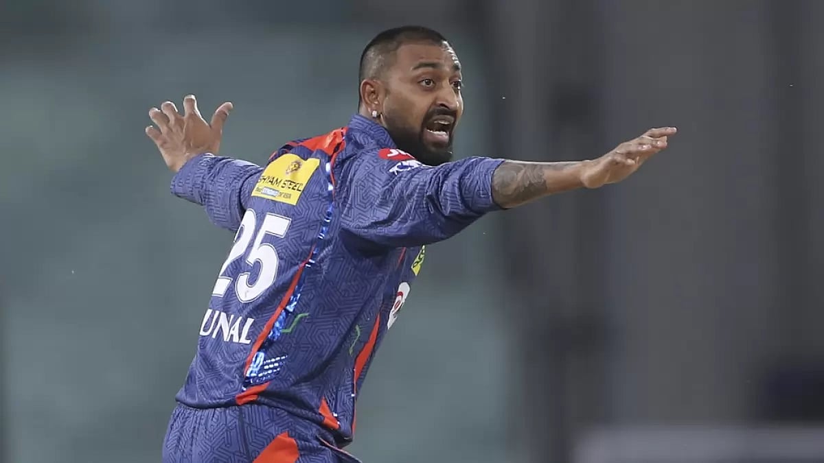 Krunal Pandya registered figures of 4-0-18-3 against SRH on Friday.