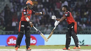 SRH lost wickets at regular intervals as LSG bowlers ran through their batting line-up with much ease.