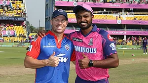 In the 26 matches played between RR and DC, both teams have won 13 games each.