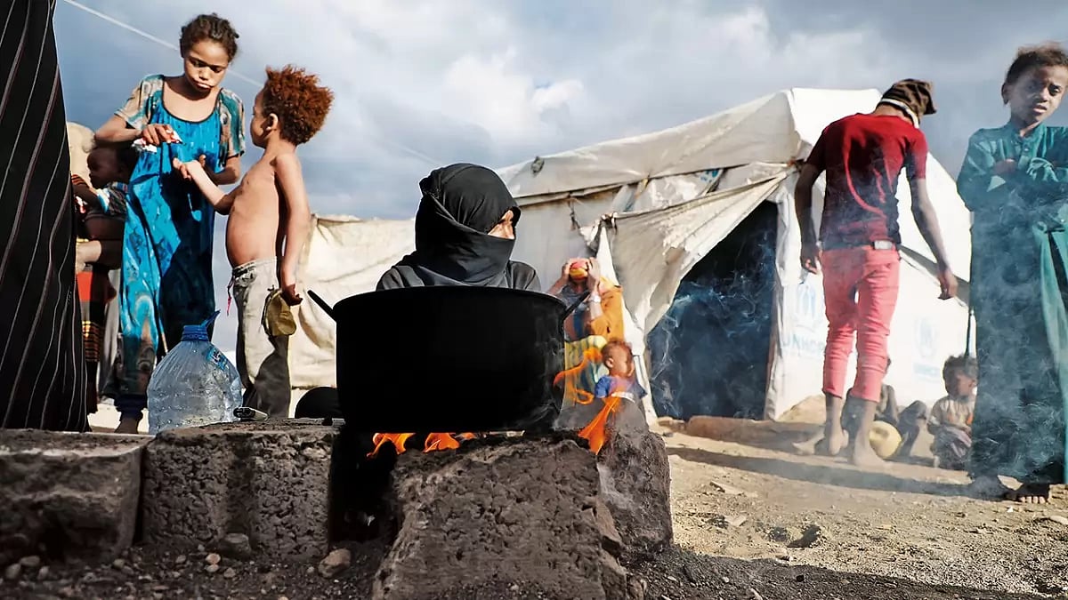 Major Changes: A camp for conflict-displaced people in Yemen. The Iran-Saudi Arabia deal has raised hopes for steps towards peace in Yemen