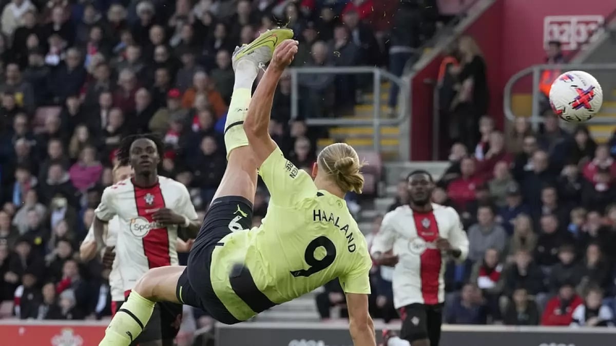 Haaland scored a brace for Man City against Southampton.