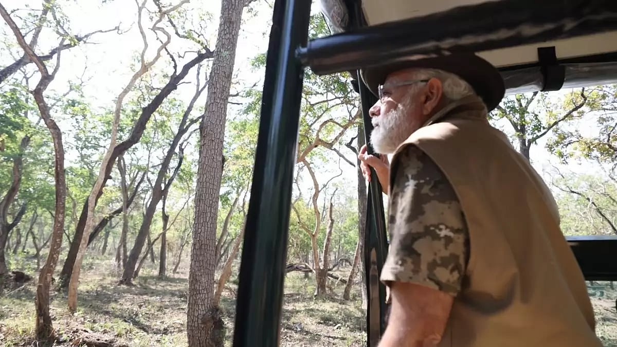 PM Modi at Bandipur Tiger Reserve in Karnataka