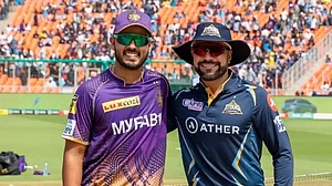 In the only meeting between both sides, GT beat KKR by 8 runs.