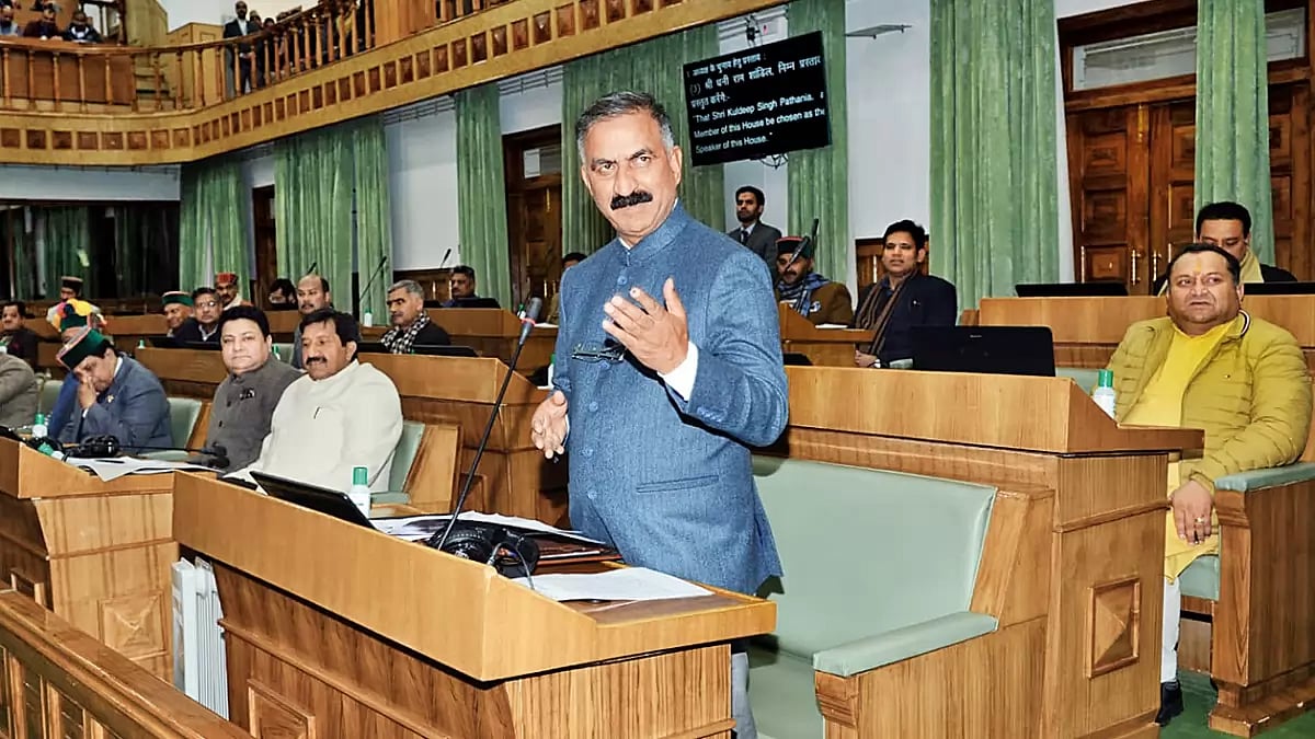 Sukhwinder Singh Sukhu pictured here in the state assembly