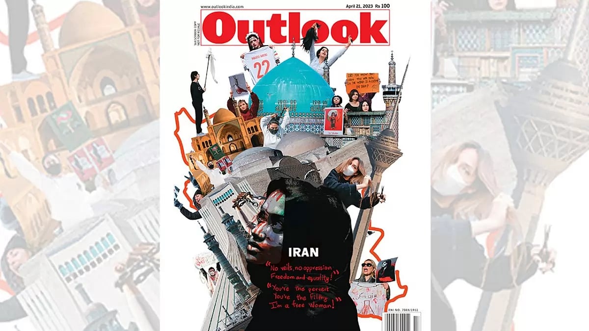 Outlook's 21 April issue that looks at the women protests in Iran
