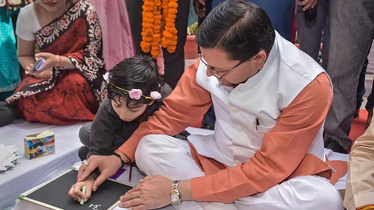 Pushkar Singh Dhami in Dehradun