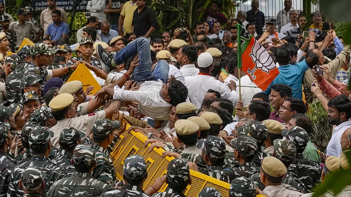 Delhi BJP protest
