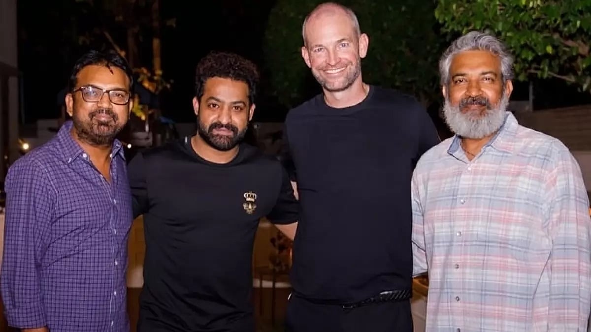 Jr NTR, SS Rajamouli with Amazon top executive 