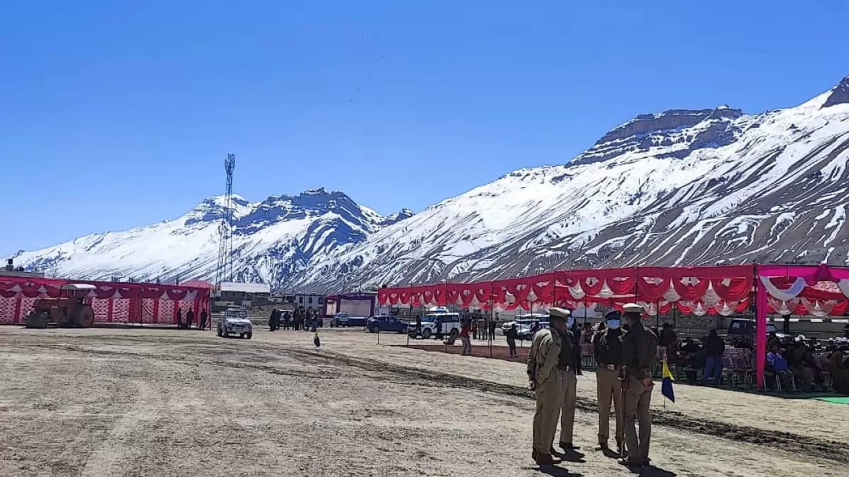 Kaza, headquarters of Spiti sub division, all set for Himachal Day function, first time in 75 years 