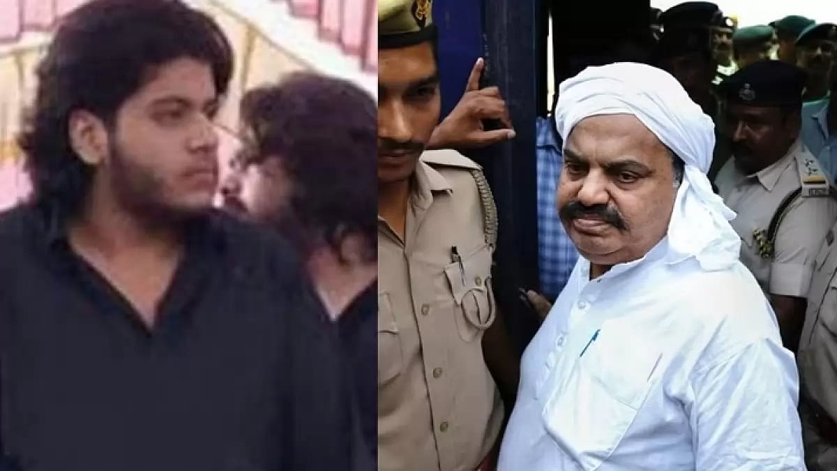 Jailed mafia politician Atiq Ahmad (Right) and his son Asad (Left)