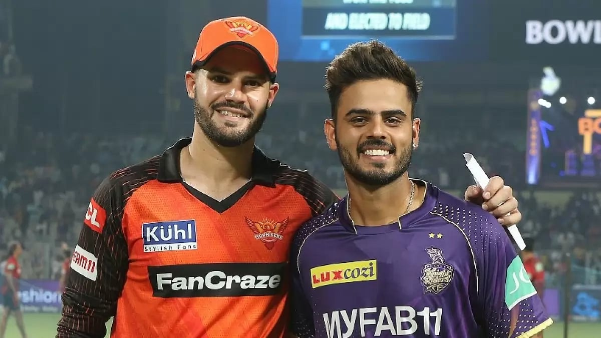 In the 23 matches played between both teams, KKR have won 15 times, whereas SRH have 8 wins.