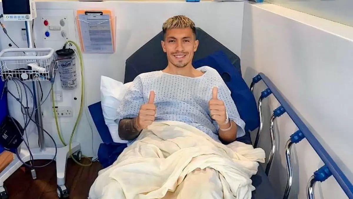 Martinez posted a picture of himself on Twitter post-surgery from the hospital on Tuesday.