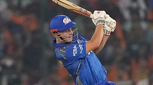 Green plays a shot during his unbeaten 64 in Hyderabad on Tuesday.