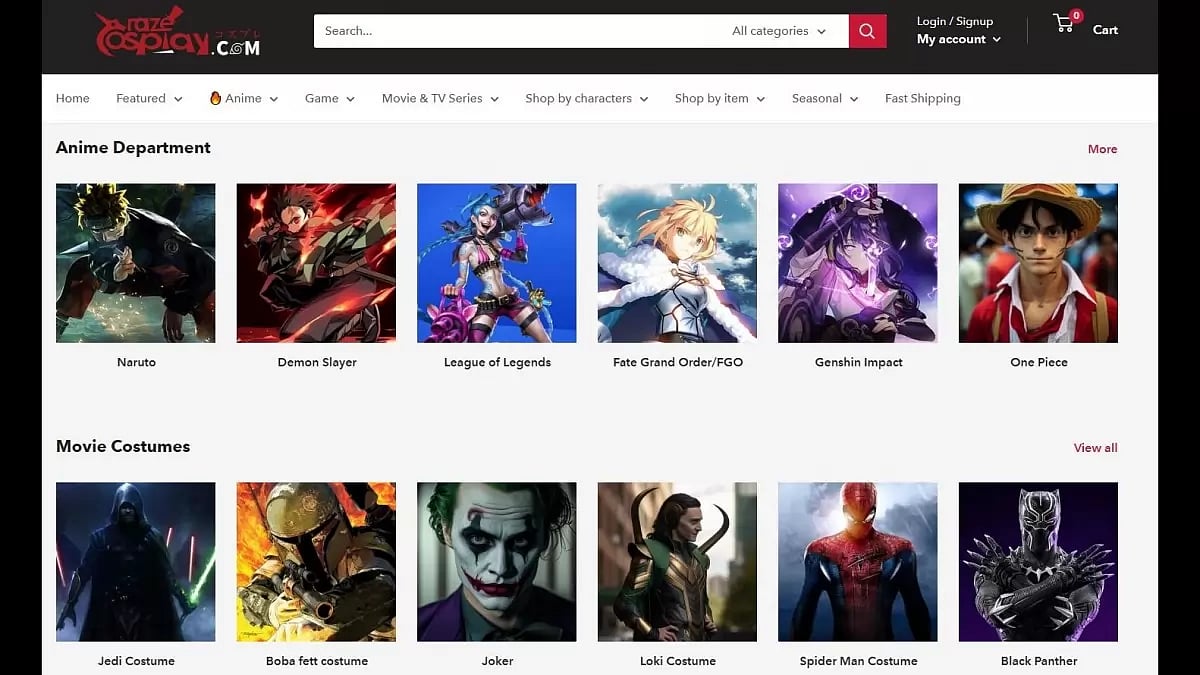 Best Cosplay Costumes Online Store