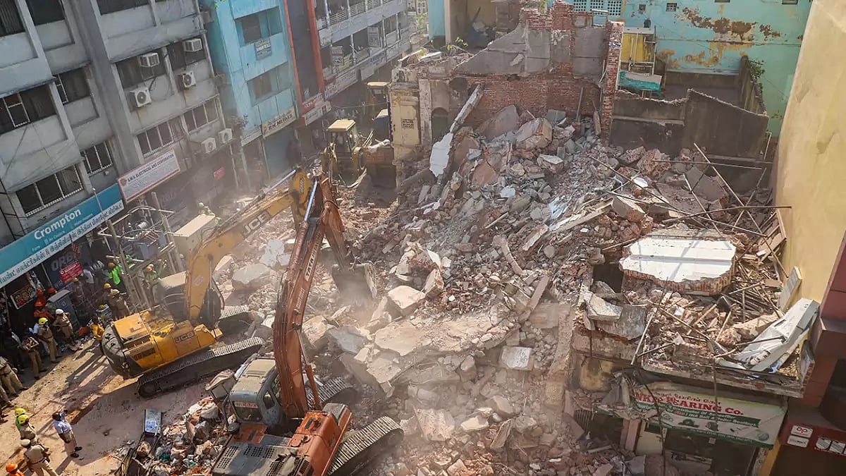 Building collapsed in Chennai