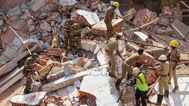Junagadh, Gujarat: Two-Story Building Collapses Rescue Operations Underway