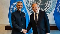 EAM Jaishankar Meets UN Chief In New York File photo : EAM S Jaishankar with UN Chief Antonio Gueterres