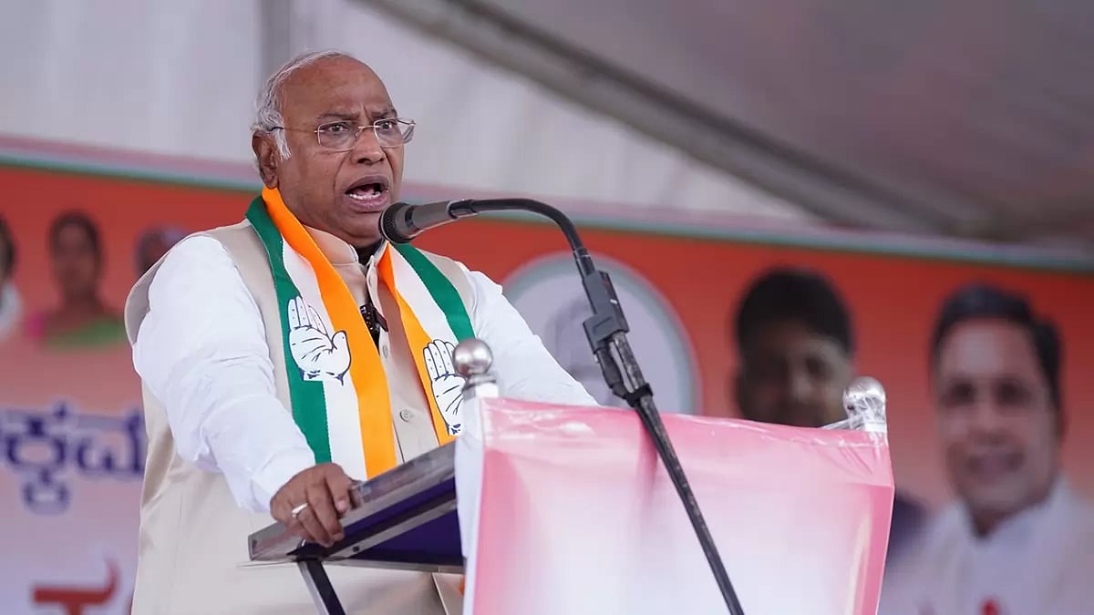 Mallikarjun Kharge at election rally