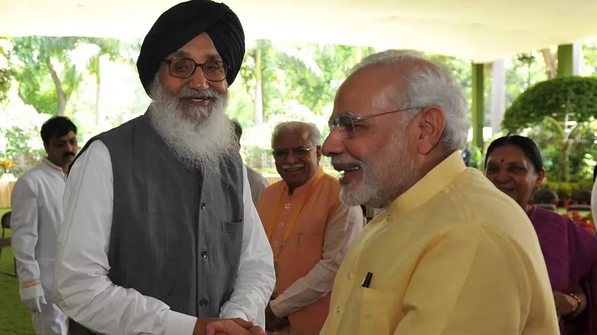 Prime Minister Narendra Modi and Parkash Singh Badal