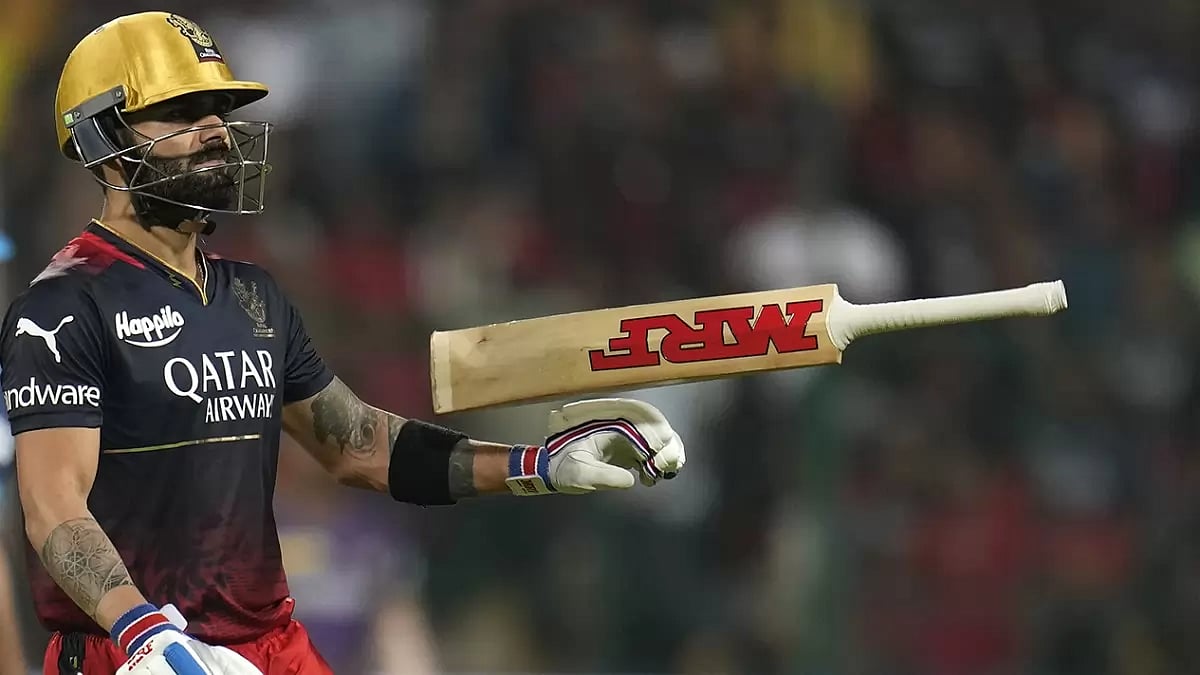 Royal Challengers Bangalore's Virat Kohli reacts as he walks off the field.