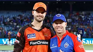 In the first match between both teams this season, DC beat SRH by 7 runs.