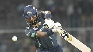 Pandya scored 26 off 20 balls against KKR on Saturday.