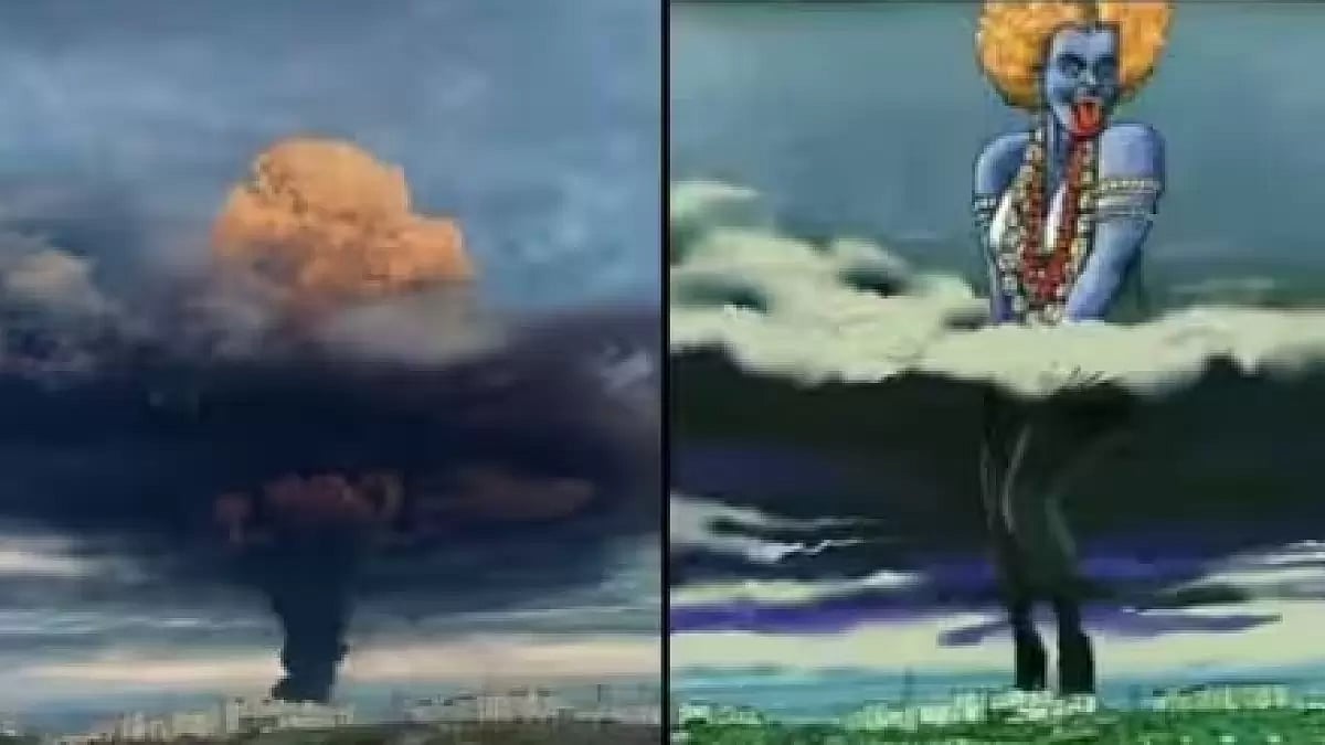 Ukraine Defence Ministry's tweet depicting Goddess Kali