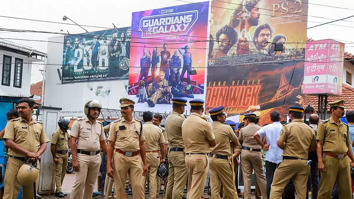 The Kerala Story release: Security outside theater