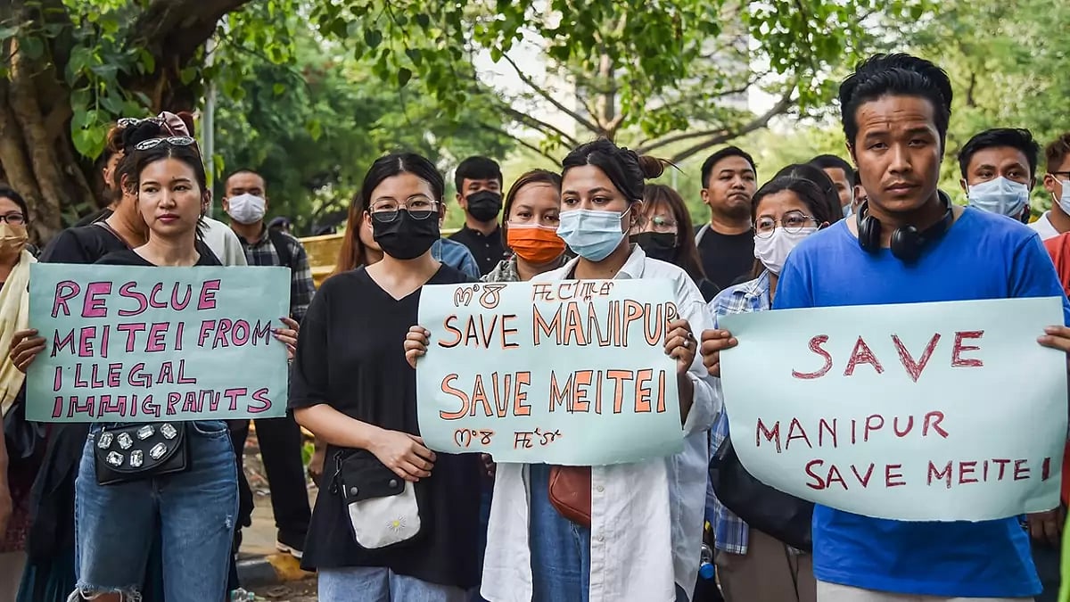 Protest against Manipur violence