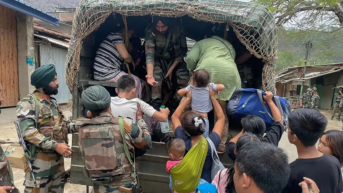 People rescued from violence-hit Manipur