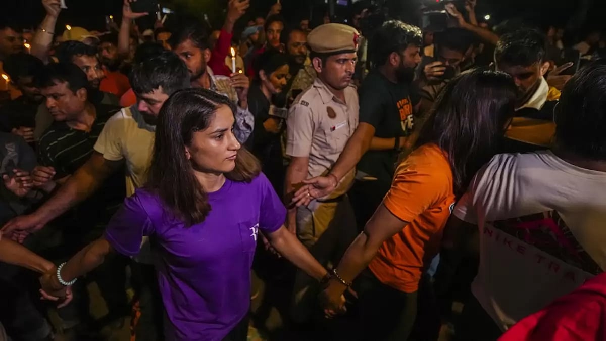 Indian wrestlers have been protesting at Jantar Mantar in Delhi since April 23.