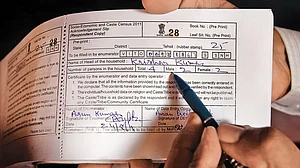 Sensitive Data: An example of the receipt given to participants in the Census of India