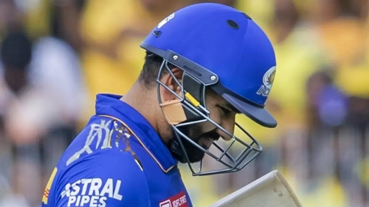 Rohit was dismissed for a mere seven runs against RCB on Tuesday.