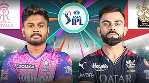 In the last match between both teams this season, RCB beat RR by 7 runs.