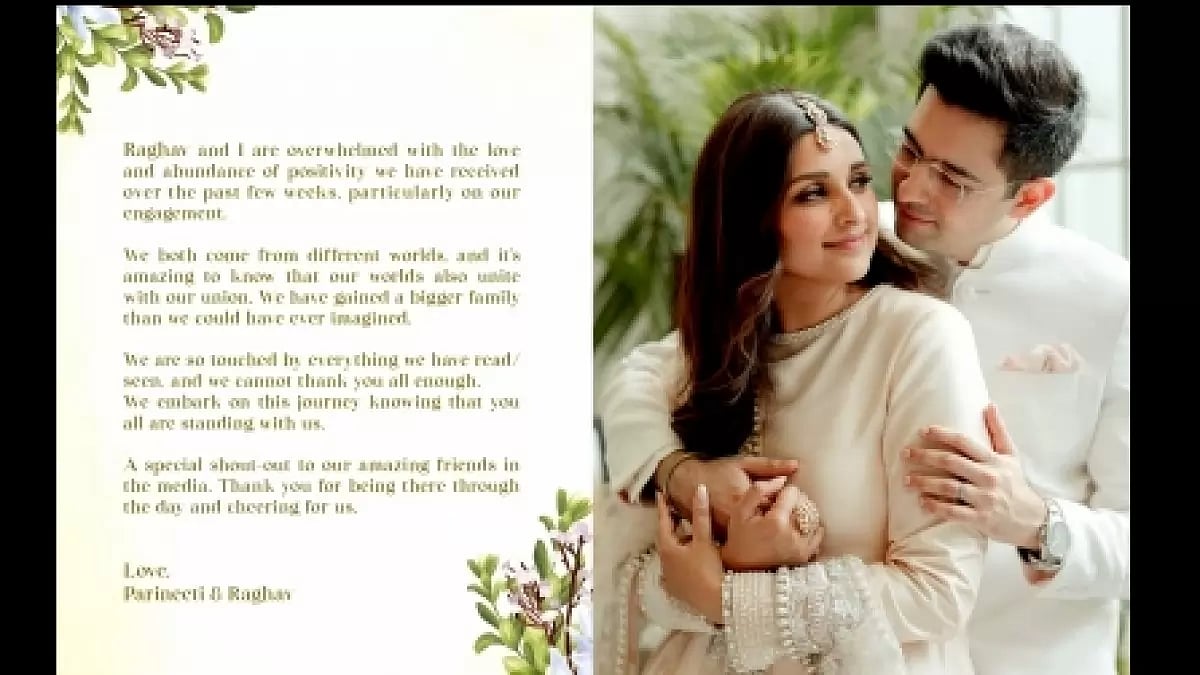 Raghav Chadha and Parineeti Chopra 