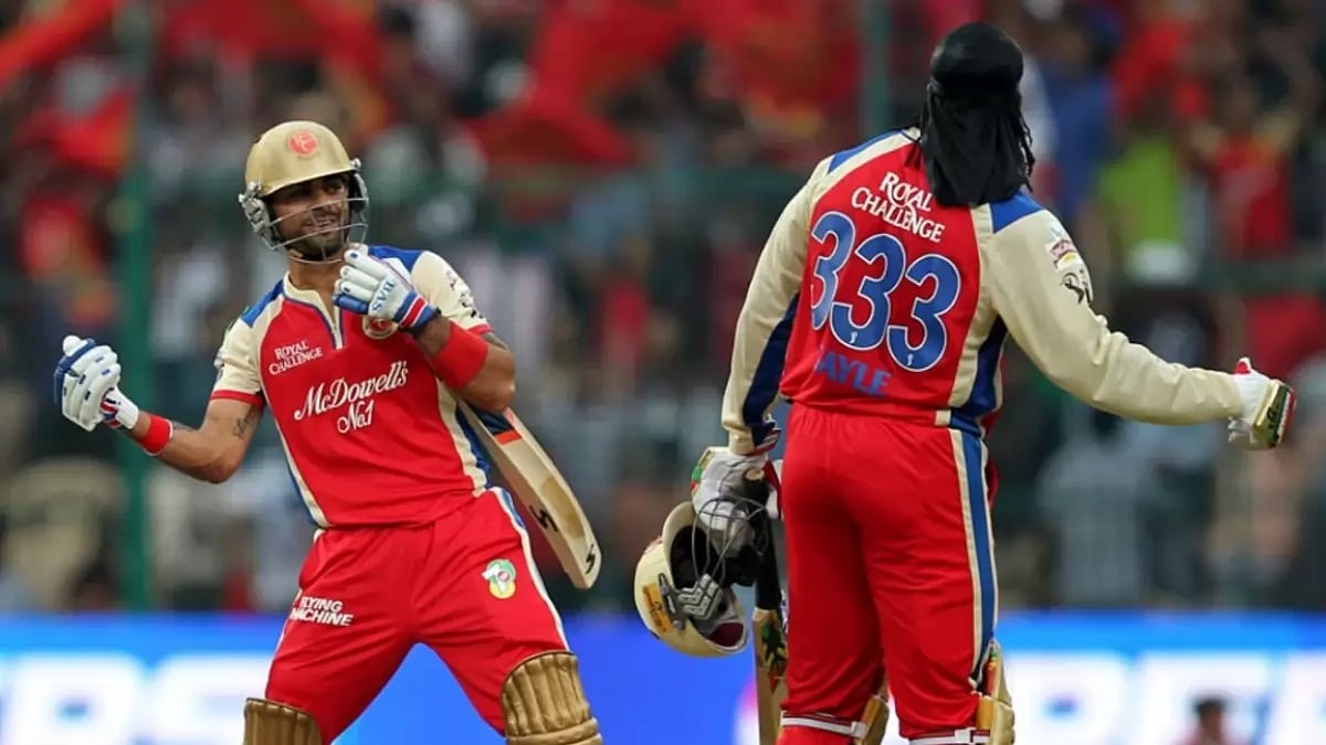 Gayle and Kohli scored 2500+ runs for RCB in the IPL.
