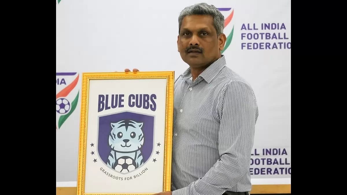 Prabhakaran at the Blue Cubs logo launch on Monday.