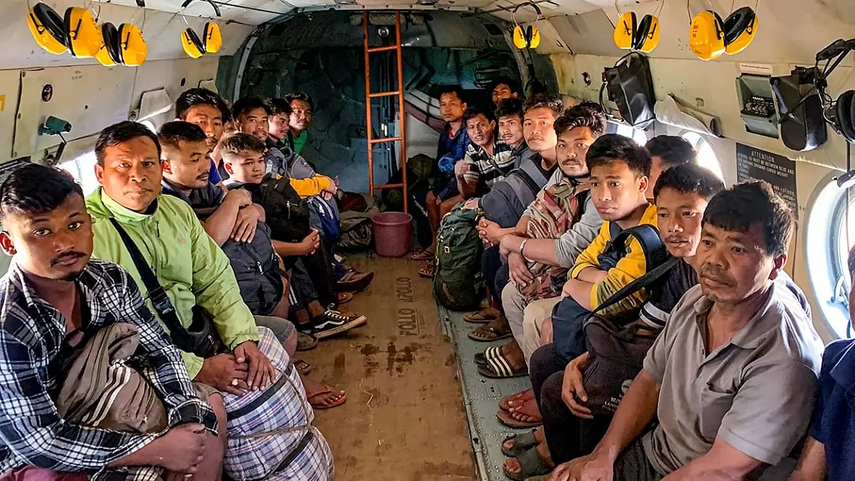 Assam Rifles evacuate people from remote Manipur area