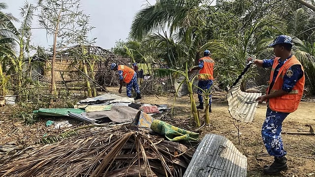 Mocha Damaged Several Houses In Cox Bazar, Bangladesh