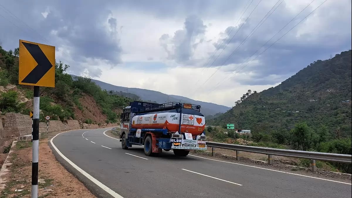 The new four-lane Srinagar Jammu highway.