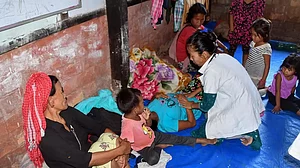 People from violence-hit Manipur at relief camp