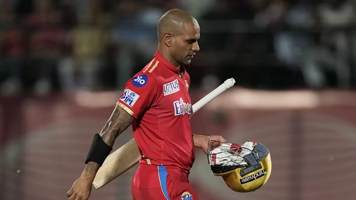 Dhawan was dismissed for a first-ball duck against DC in Dharamsala on Wednesday.