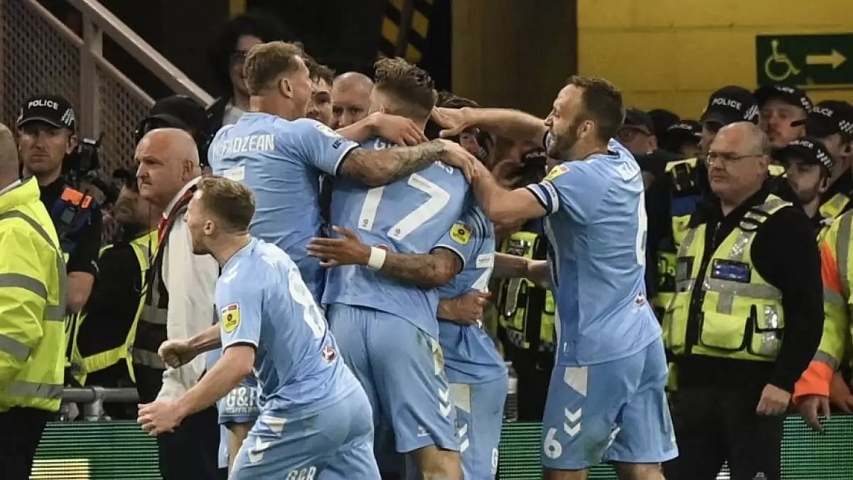 Coventry will face Luton in the play-off final on May 27.