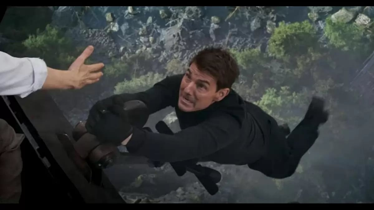 A still of Tom Cruise from Mission: Impossible 7 trailer