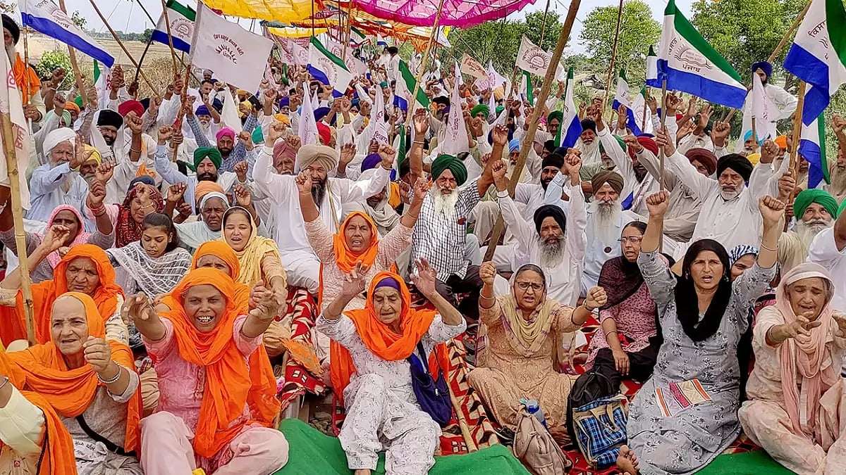 Farmers protest in Punjab