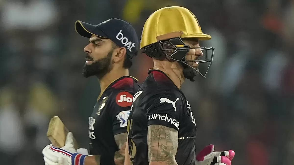 Kohli and du Plessis forged a 172-run partnership against Hyderabad on Thursday.