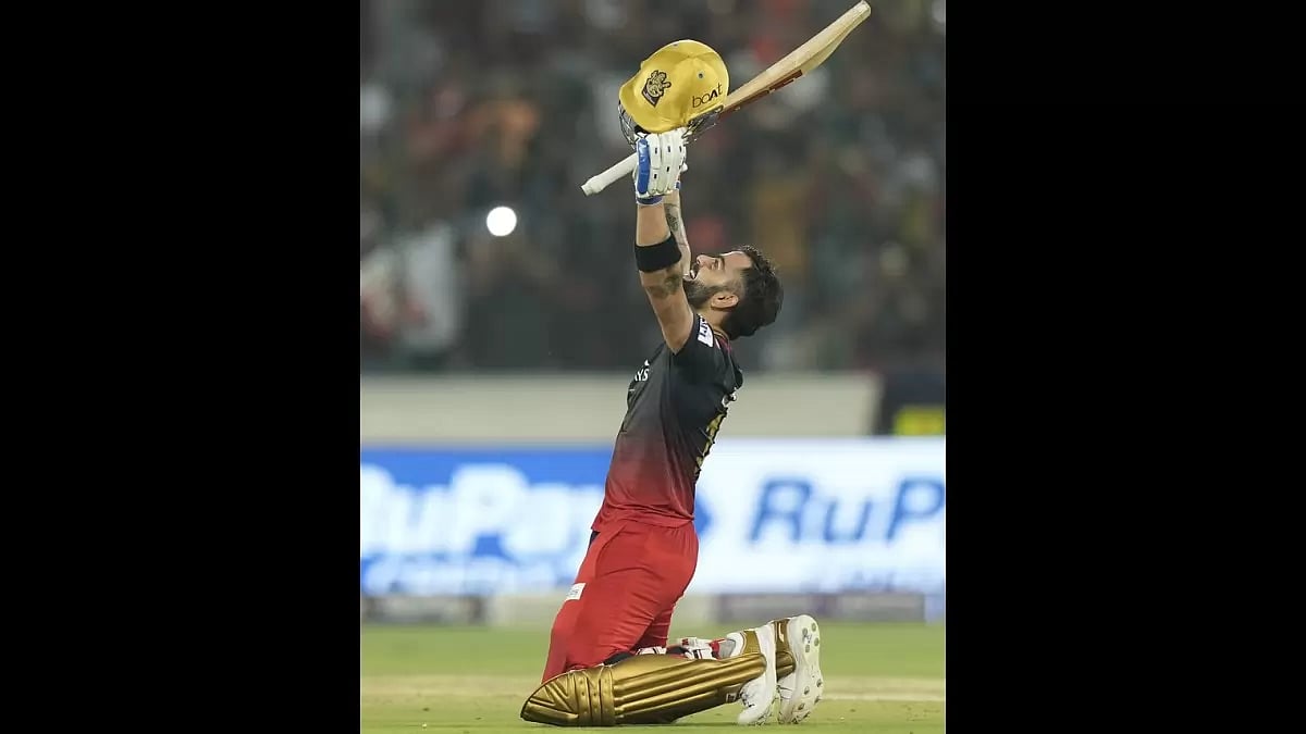 Kohli struck 12 fours and 4 sixes in his innings of 100 against SRH on Thursday.
