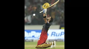 Kohli struck 12 fours and 4 sixes in his innings of 100 against SRH on Thursday.