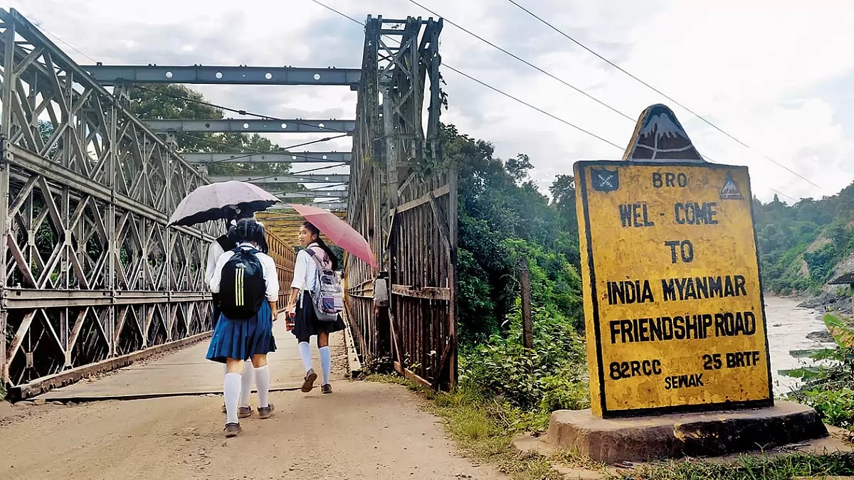 Uneasy Calm: A bridge on the Indo-Myanmar Friendship Road in Moreh