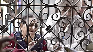 Senior citizen standing in queue to exchange notes during demonetisation drive in 2016